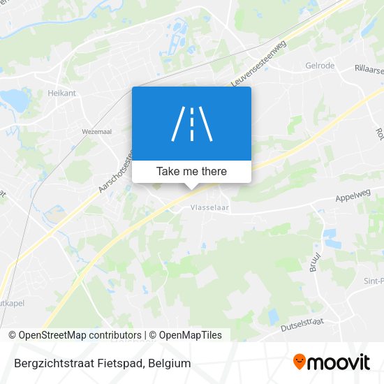 Bergzichtstraat Fietspad map