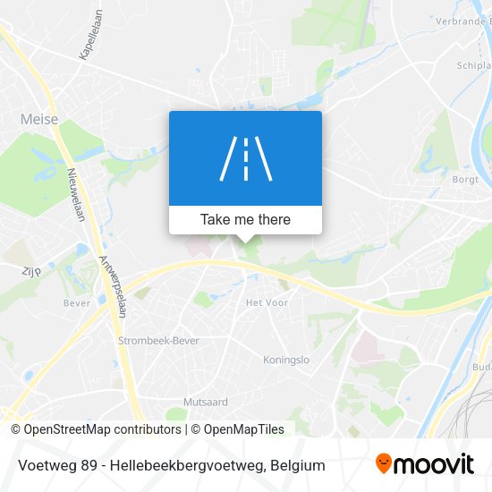 Voetweg 89 - Hellebeekbergvoetweg map