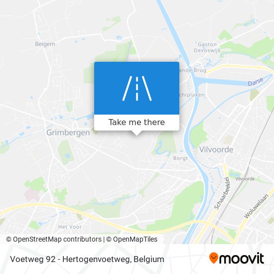 Voetweg 92 - Hertogenvoetweg map