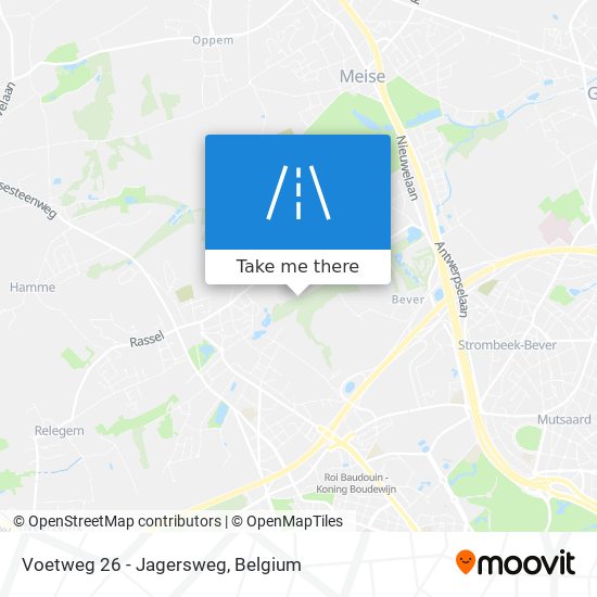 Voetweg 26 - Jagersweg map