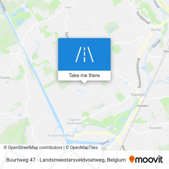 Buurtweg 47 - Landsmeestersveldvoetweg map