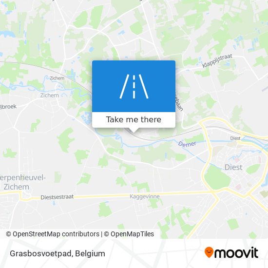 Grasbosvoetpad map