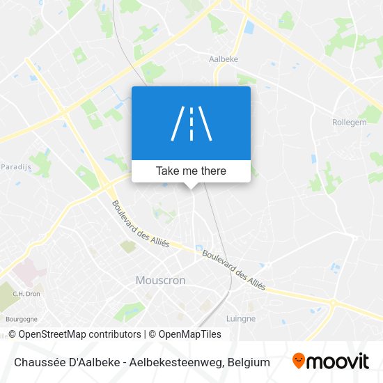 Chaussée D'Aalbeke - Aelbekesteenweg plan