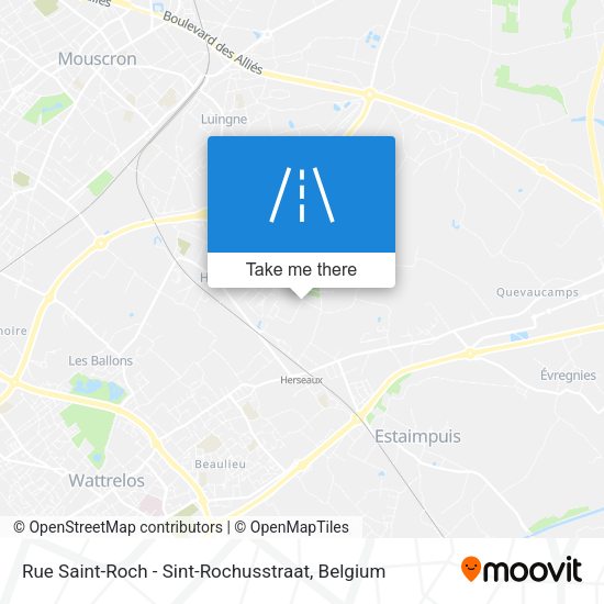 Rue Saint-Roch - Sint-Rochusstraat map