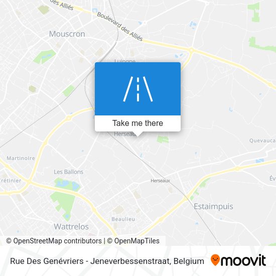 Rue Des Genévriers - Jeneverbessenstraat plan