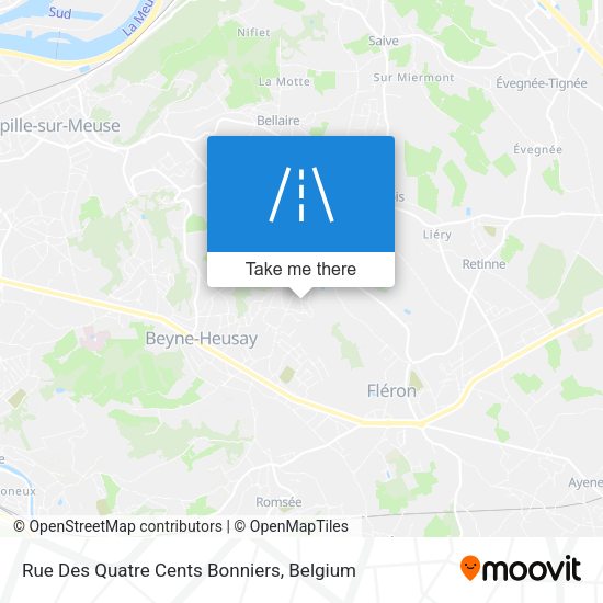 Rue Des Quatre Cents Bonniers plan