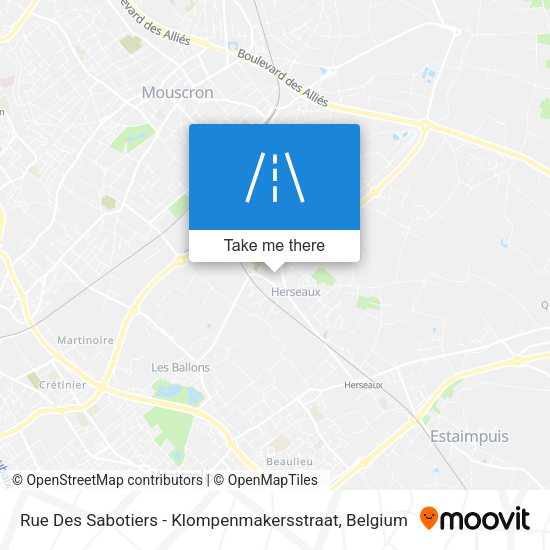 Rue Des Sabotiers - Klompenmakersstraat plan