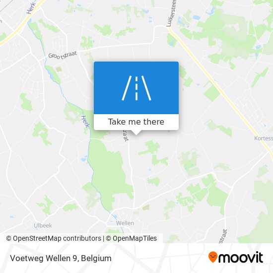 Voetweg Wellen 9 map