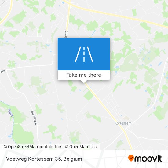 Voetweg Kortessem 35 plan