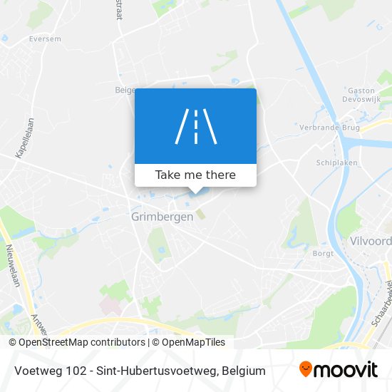 Voetweg 102 - Sint-Hubertusvoetweg map