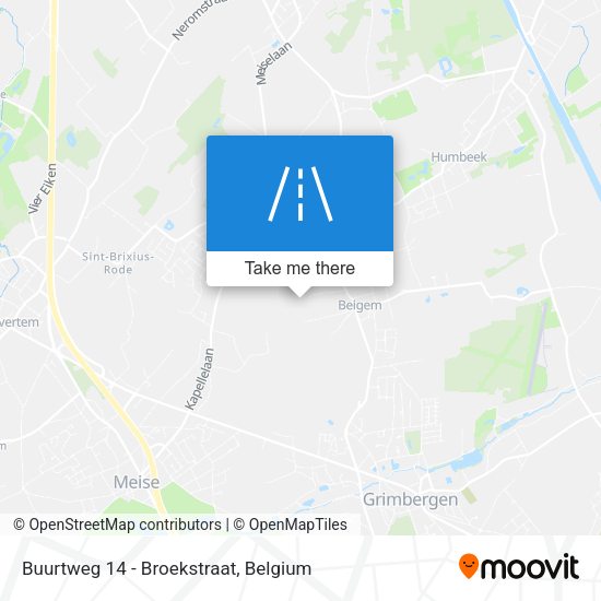 Buurtweg 14 - Broekstraat map