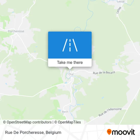 Porcheresse Street map