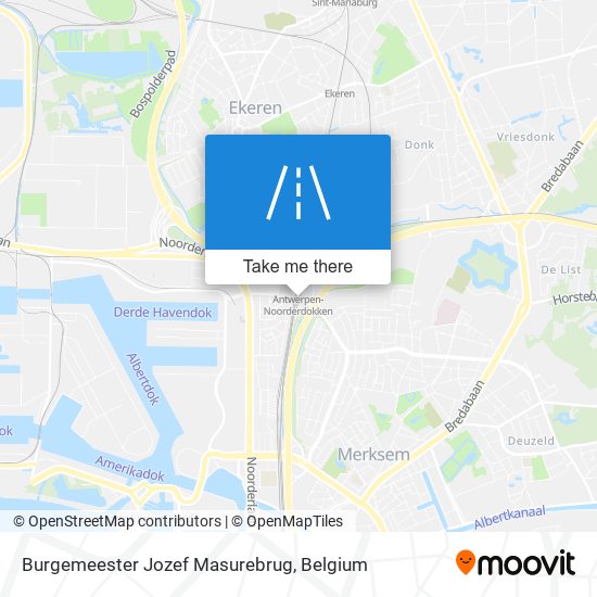 Burgemeester Jozef Masurebrug map