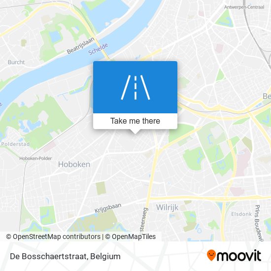 De Bosschaertstraat map