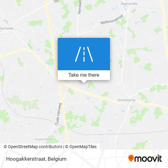 Hoogakkerstraat map