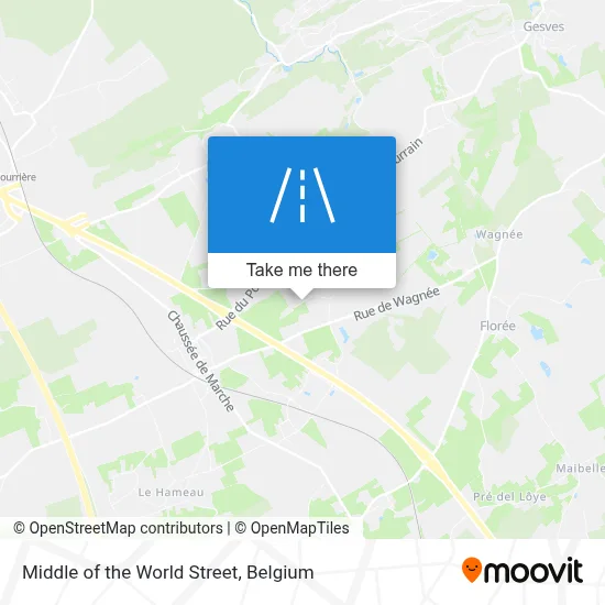 Middle of the World Street map