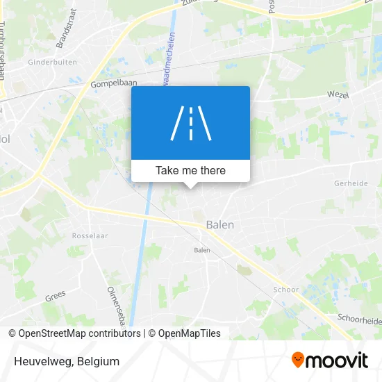 Heuvelweg map