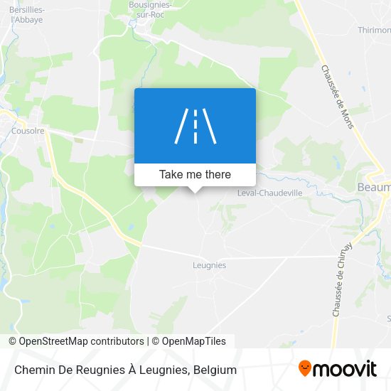 Chemin De Reugnies À Leugnies plan