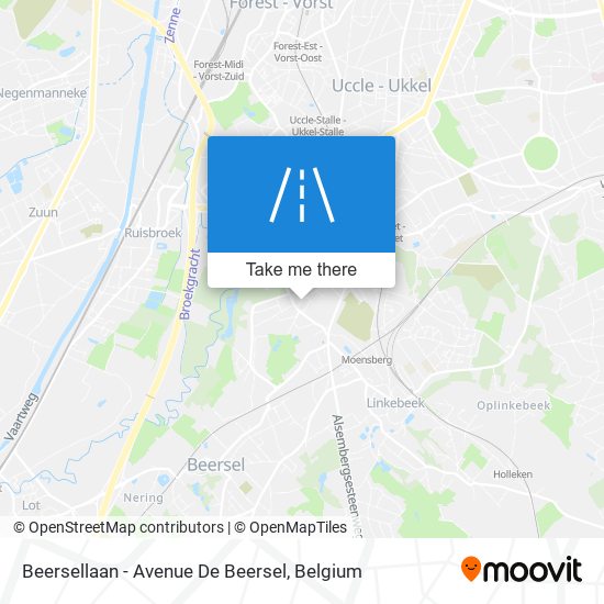 Beersellaan - Avenue De Beersel map