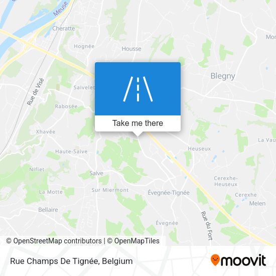 Rue Champs De Tignée plan
