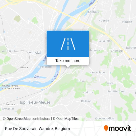 Rue De Souverain Wandre plan