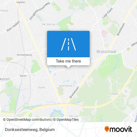 Donksesteenweg map