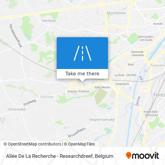 Allée De La Recherche - Researchdreef map