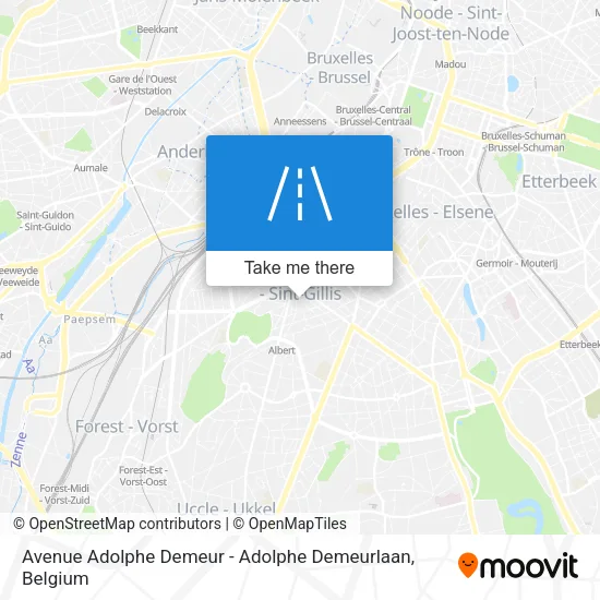 Avenue Adolphe Demeur - Adolphe Demeurlaan map