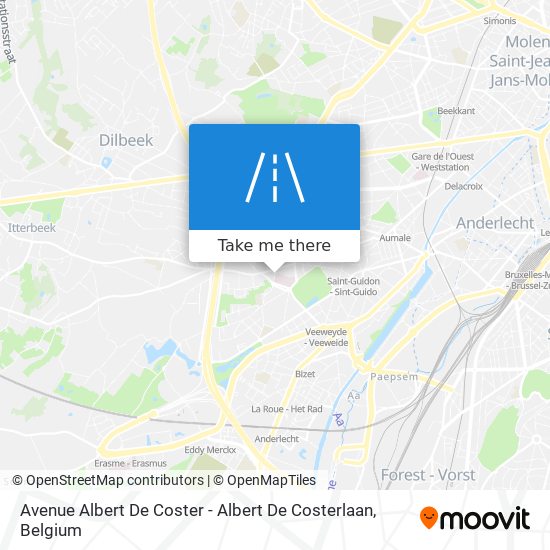 Avenue Albert De Coster - Albert De Costerlaan map