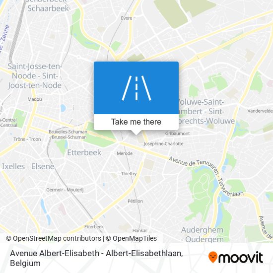 Avenue Albert-Elisabeth - Albert-Elisabethlaan map