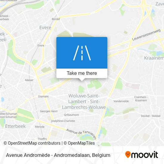 Avenue Andromède - Andromedalaan map