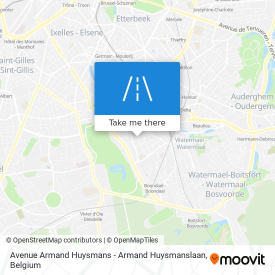 Avenue Armand Huysmans - Armand Huysmanslaan map
