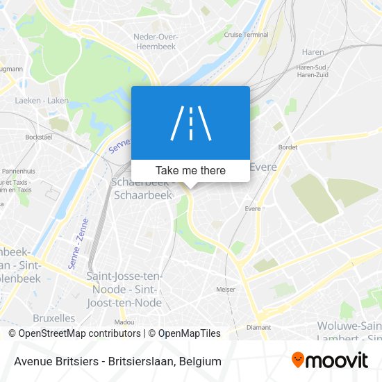 Avenue Britsiers - Britsierslaan map