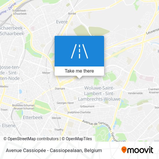 Avenue Cassiopée - Cassiopealaan map