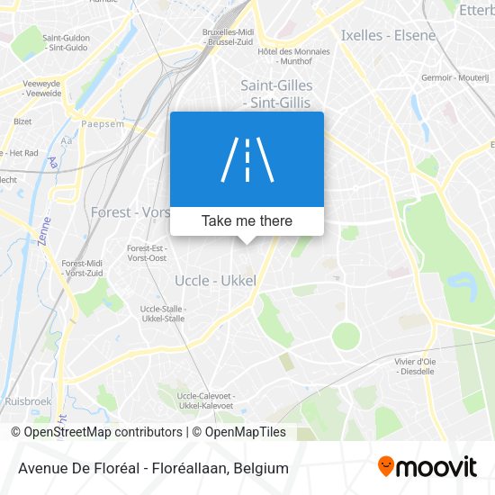 Avenue De Floréal - Floréallaan map
