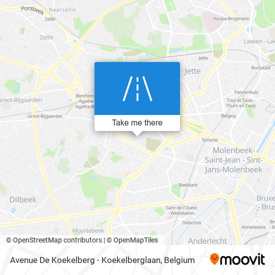 Avenue De Koekelberg - Koekelberglaan map