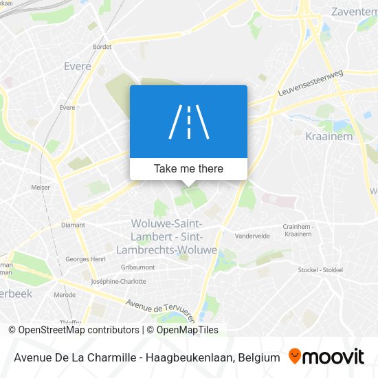 Avenue De La Charmille - Haagbeukenlaan map