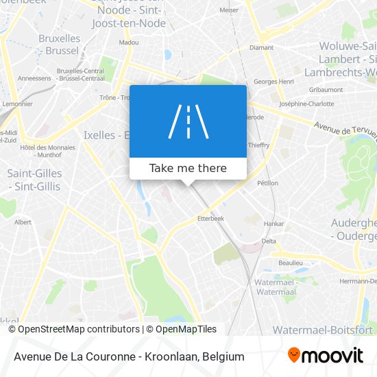 Avenue De La Couronne - Kroonlaan map