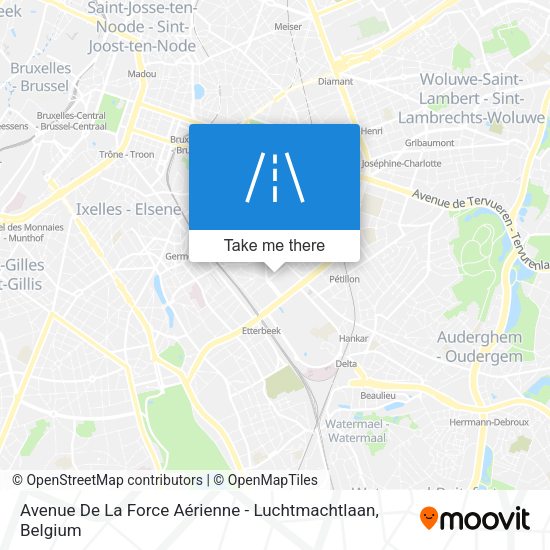 Avenue De La Force Aérienne - Luchtmachtlaan map