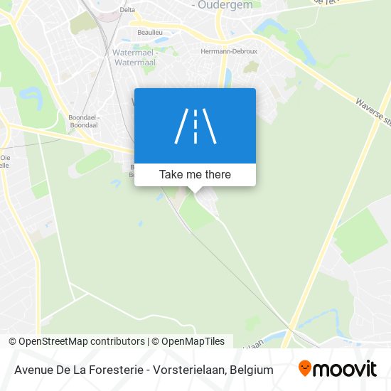 Avenue De La Foresterie - Vorsterielaan map