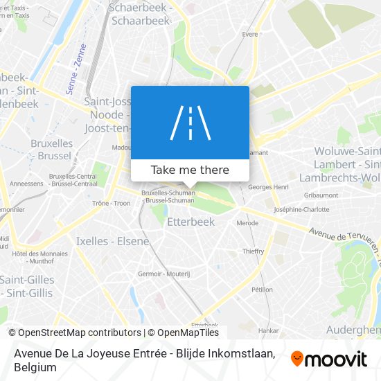 Avenue De La Joyeuse Entrée - Blijde Inkomstlaan map