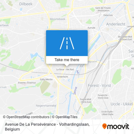 Avenue De La Persévérance - Volhardingslaan map