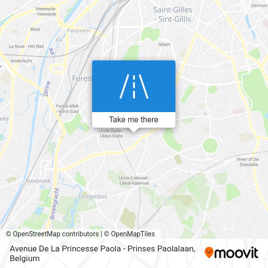 Avenue De La Princesse Paola - Prinses Paolalaan map