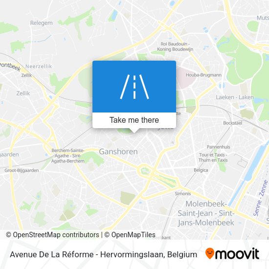 Avenue De La Réforme - Hervormingslaan map