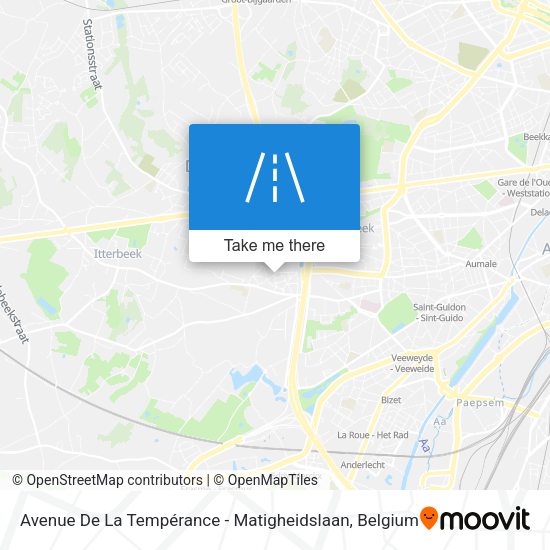 Avenue De La Tempérance - Matigheidslaan map
