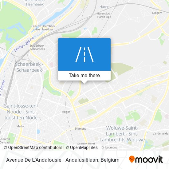Avenue De L'Andalousie - Andalusiëlaan map