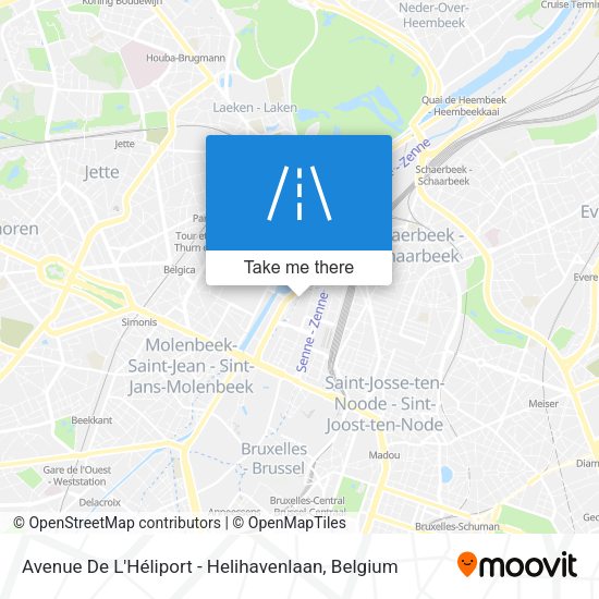 Avenue De L'Héliport - Helihavenlaan map