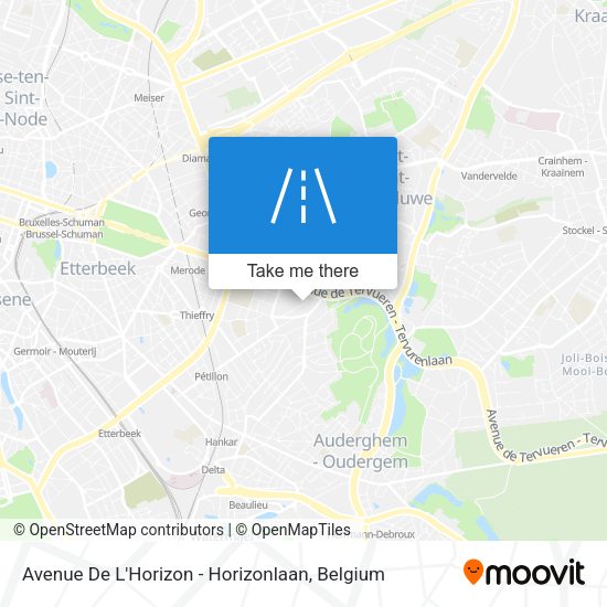 Avenue De L'Horizon - Horizonlaan plan