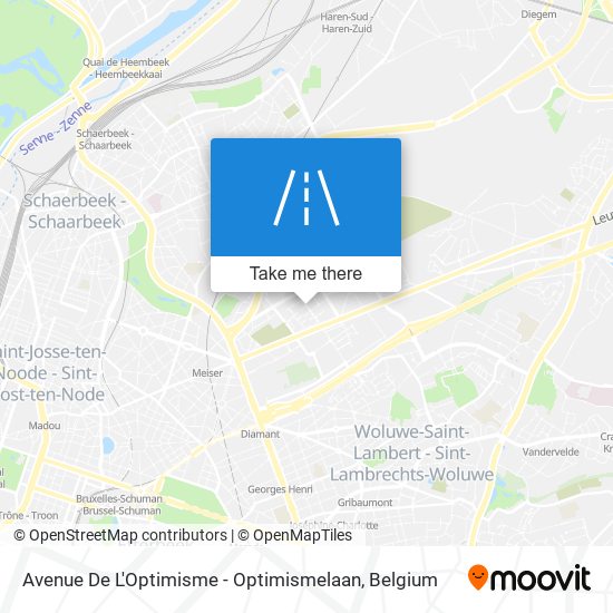 Avenue De L'Optimisme - Optimismelaan map