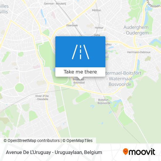 Avenue De L'Uruguay - Uruguaylaan map